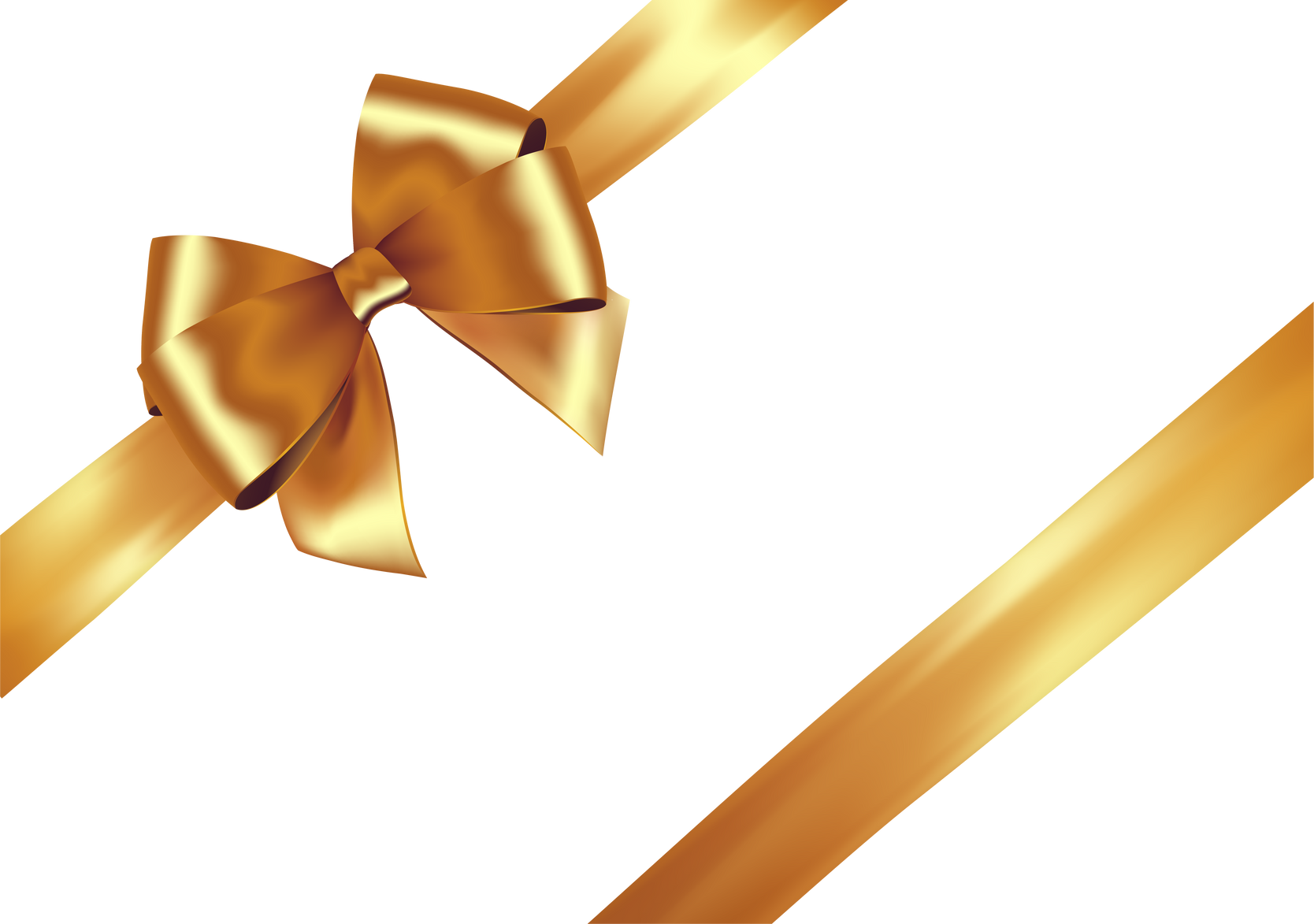 Golden Satin Bow Ribbon